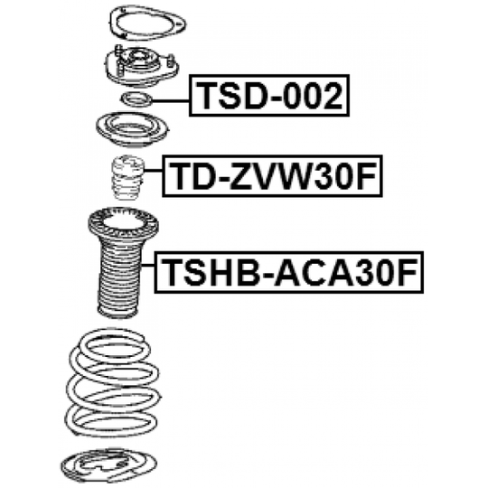 TD-ZVW30F - Vaimennuskumi, jousitus 