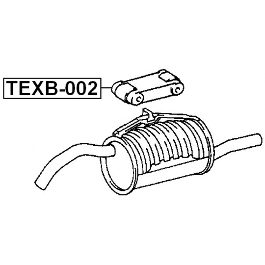 TEXB-002 - Mounting Kit, exhaust system 