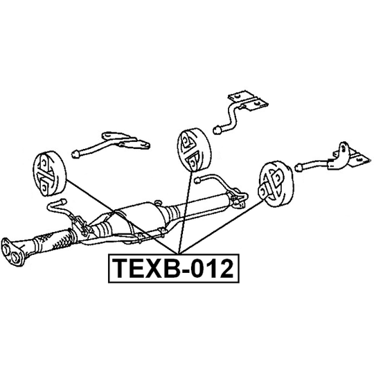 TEXB-012 - Mounting Kit, exhaust system 