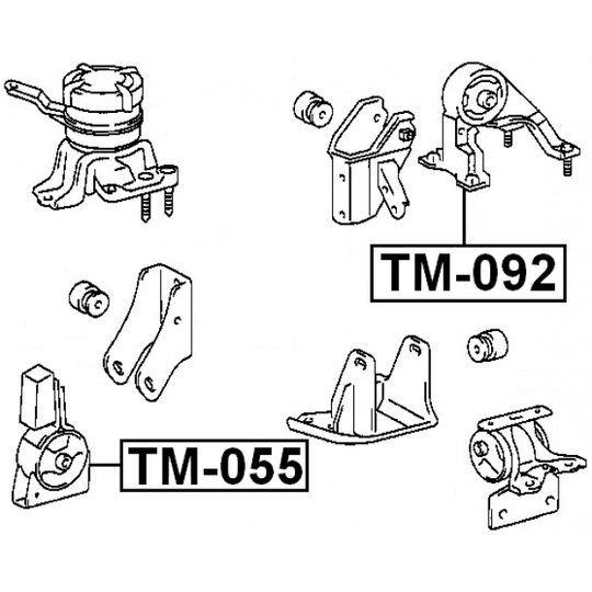TM-055 - Moottorin tuki 