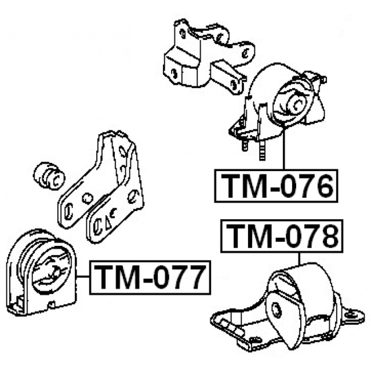 TM-076 - Paigutus, Mootor 