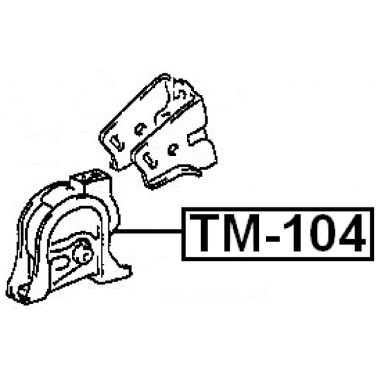 TM-104 - Moottorin tuki 