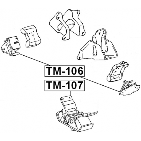 TM-107 - Moottorin tuki 