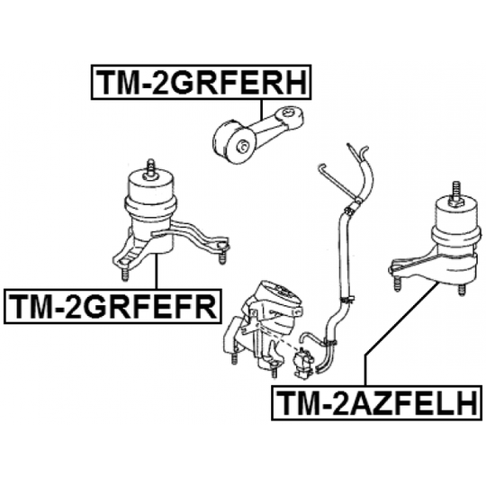 TM-2GRFEFR - Moottorin tuki 