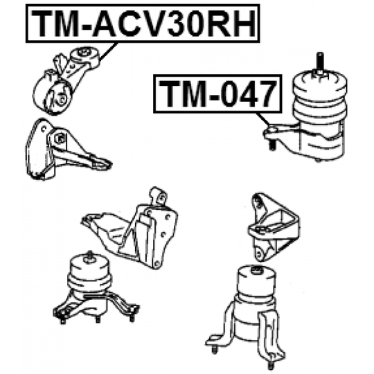 TM-ACV30RH - Moottorin tuki 