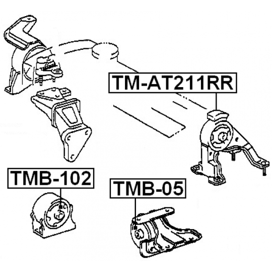 TM-AT211RR - Moottorin tuki 