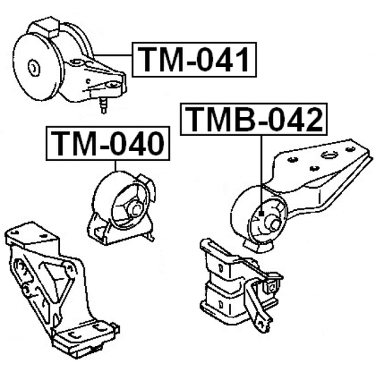 TMB-042 - Paigutus, Mootor 