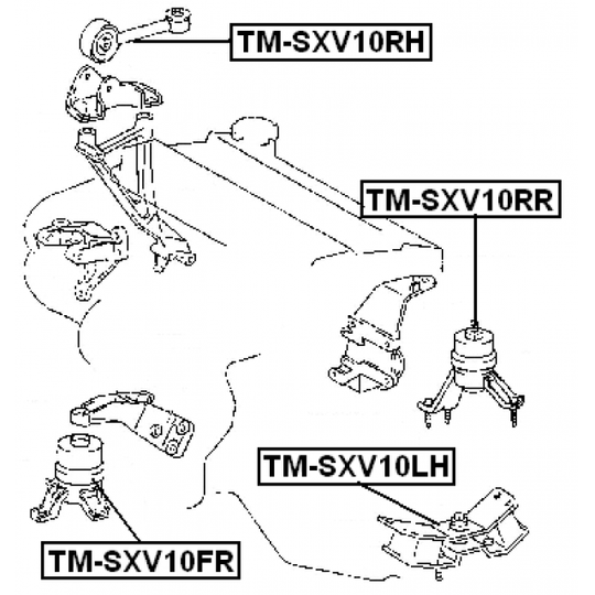 TM-SXV10FR - Motormontering 