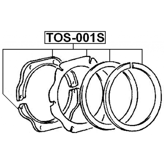 TOS-001S - Korjaussarja, olka-akseli 