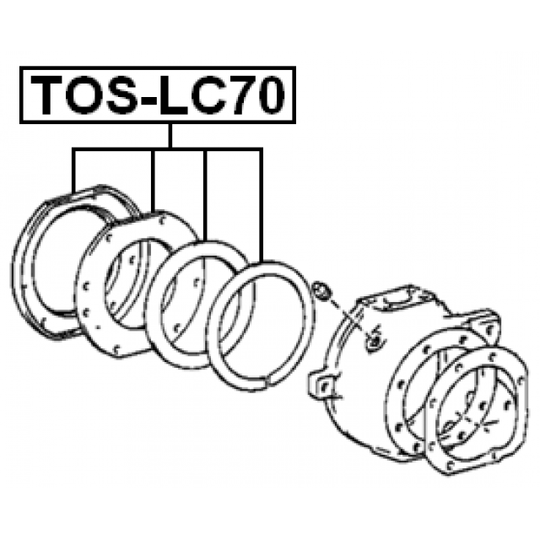 TOS-LC70 - Repair Kit, stub axle 