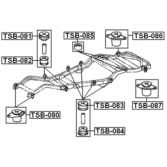 TSB-081 - Mounting, axle beam 