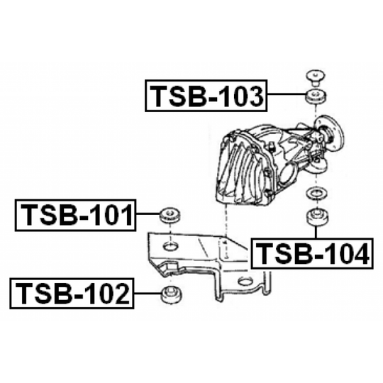 TSB-101 - Fäste, differential 