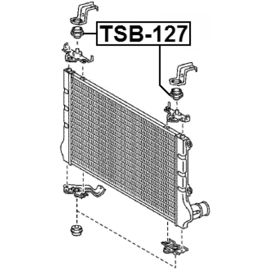TSB-127 - Jäähdyttimen kiinnike 