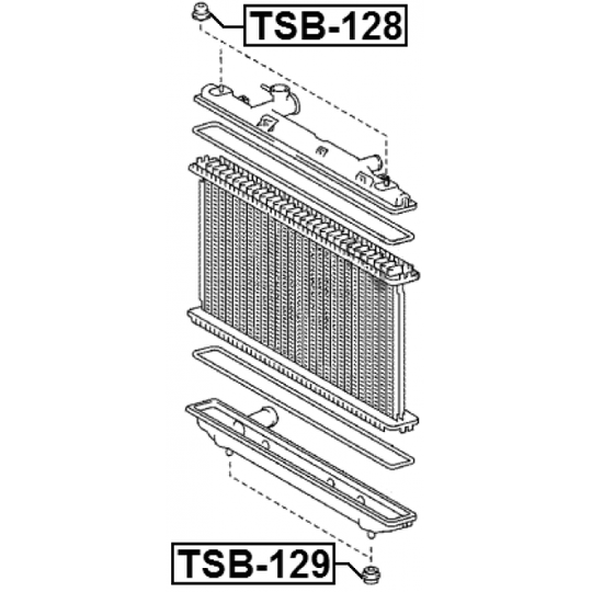 TSB-129 - Jäähdyttimen kiinnike 