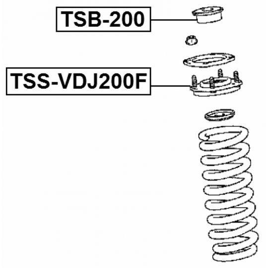 TSB-200 - Spacer Bush, shock absorber 