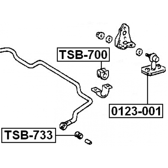 TSB-733 - Kinnitus, stabilisaator 