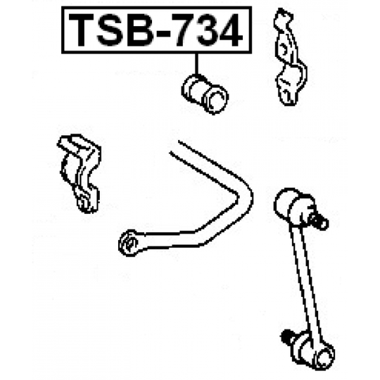 TSB-734 - Kinnitus, stabilisaator 