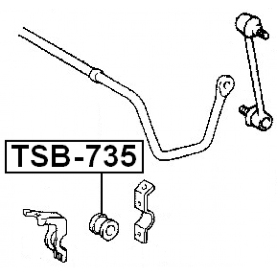 TSB-735 - Kinnitus, stabilisaator 