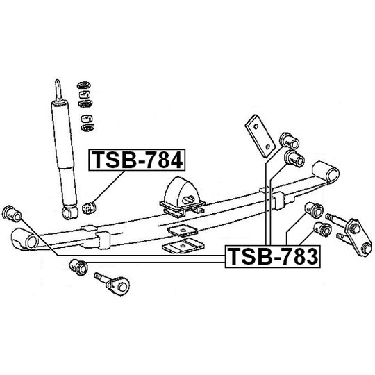 TSB-784 - Spacer Bush, shock absorber 