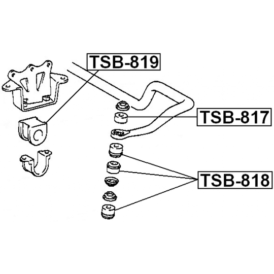 TSB-819 - Bussning, krängningshämmare 