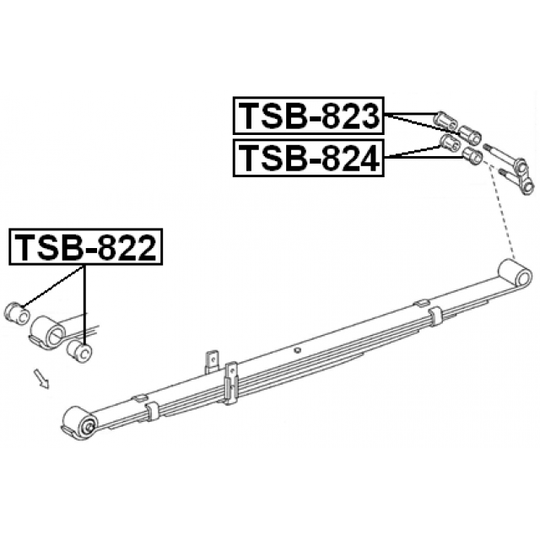 TSB-822 - Bush, leaf spring 