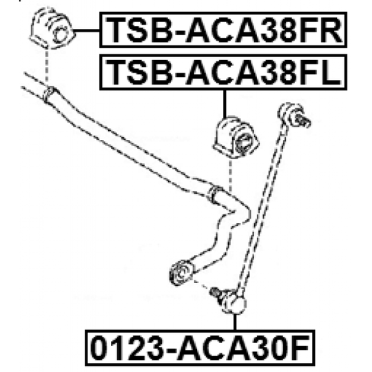 TSB-ACA38FL - Bussning, krängningshämmare 