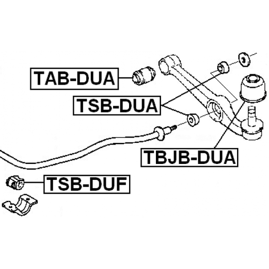 TSB-DUF - Bearing Bush, stabiliser 