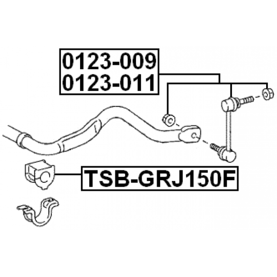 TSB-GRJ150F - Kinnitus, stabilisaator 