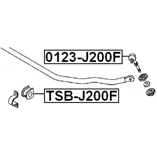 TSB-J200F - Bussning, krängningshämare 