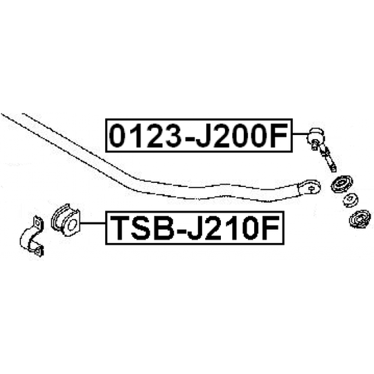 TSB-J210F - Bussning, krängningshämare 