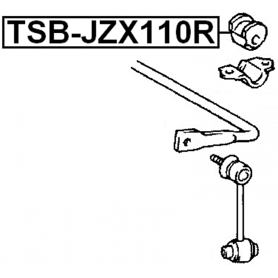 TSB-JZX110R - Bussning, krängningshämmare 