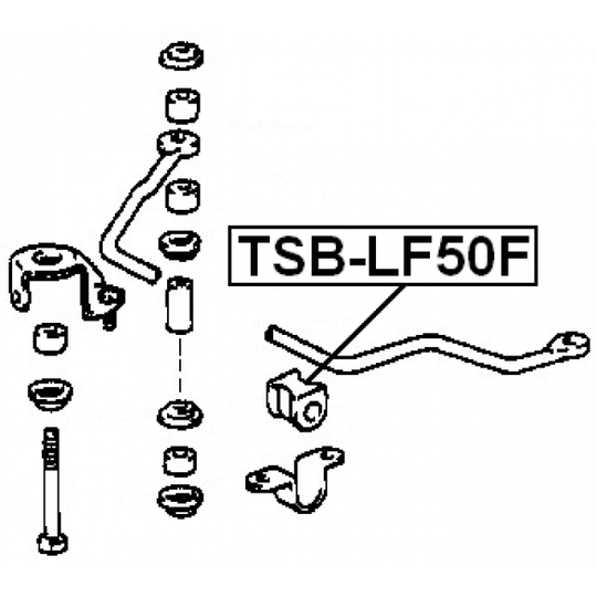 TSB-LF50F - Bussning, krängningshämmare 