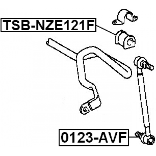 TSB-NZE121F - Bussning, krängningshämmare 