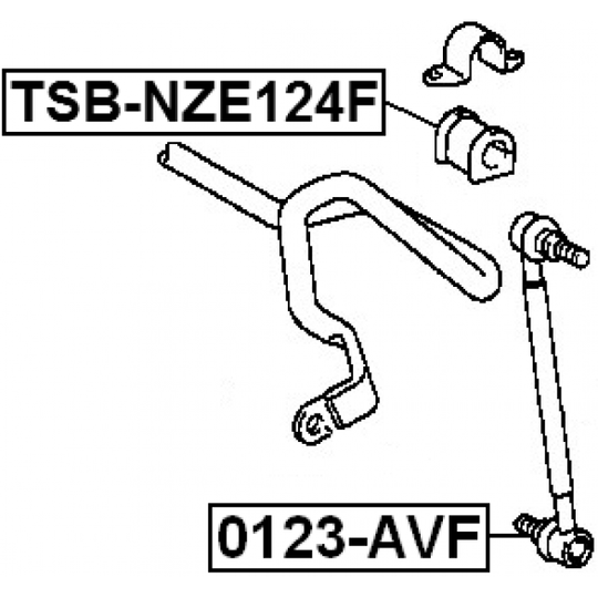 TSB-NZE124F - Bussning, krängningshämmare 