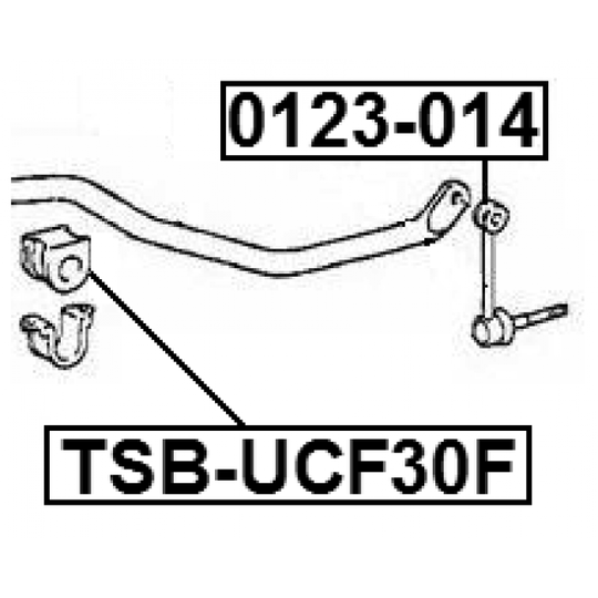 TSB-UCF30F - Bussning, krängningshämmare 