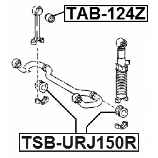 TSB-URJ150R - Kinnitus, stabilisaator 