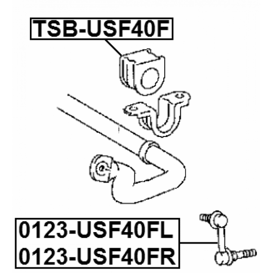 TSB-USF40F - Bussning, krängningshämare 