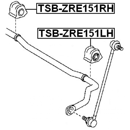 TSB-ZRE151LH - Bussning, krängningshämmare 