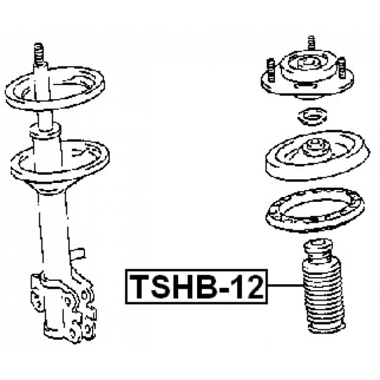 TSHB-12 - Protective Cap/Bellow, shock absorber 