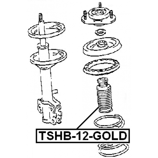 TSHB-12-GOLD - Protective Cap/Bellow, shock absorber 