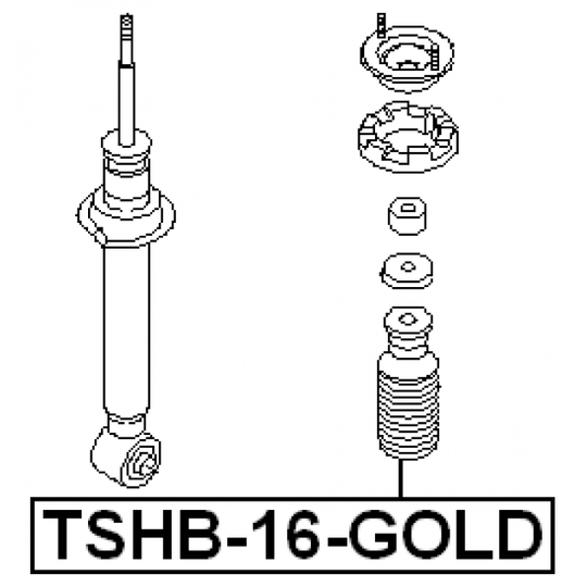 TSHB-16-GOLD - Skyddskåpa/bälg, stötdämpare 