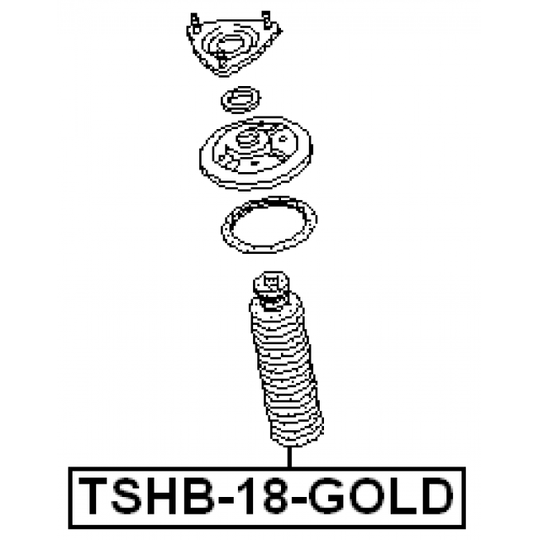 TSHB-18-GOLD - Skyddskåpa/bälg, stötdämpare 