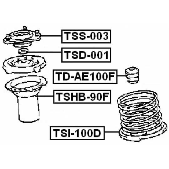 TSHB-90F - Protective Cap/Bellow, shock absorber 