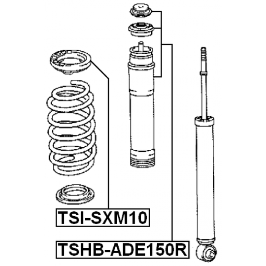TSHB-ADE150R - Suojus/palje, iskunvaimentaja 