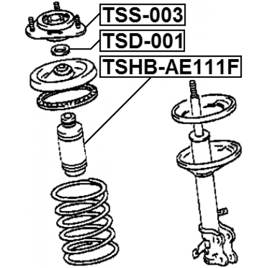 TSHB-AE111F - Suojus/palje, iskunvaimentaja 