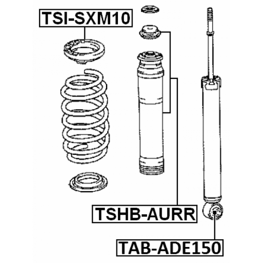 TSHB-AURR - Suojus/palje, iskunvaimentaja 