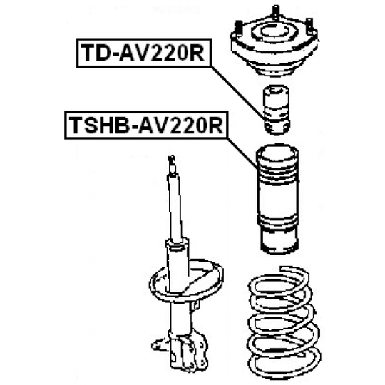 TSHB-AV220R - Protective Cap/Bellow, shock absorber 