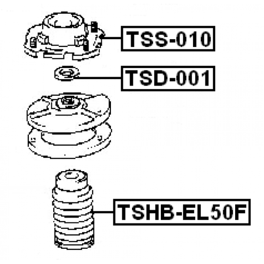 TSHB-EL50F - Suojus/palje, iskunvaimentaja 