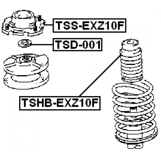 TSHB-EXZ10F - Protective Cap/Bellow, shock absorber 