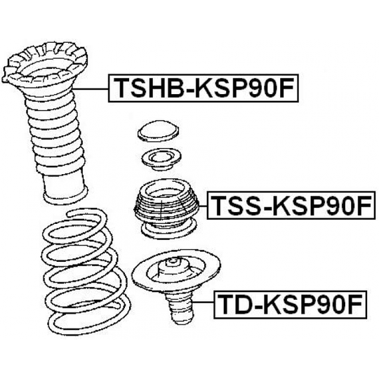 TSHB-KSP90F - Skyddskåpa/bälg, stötdämpare 